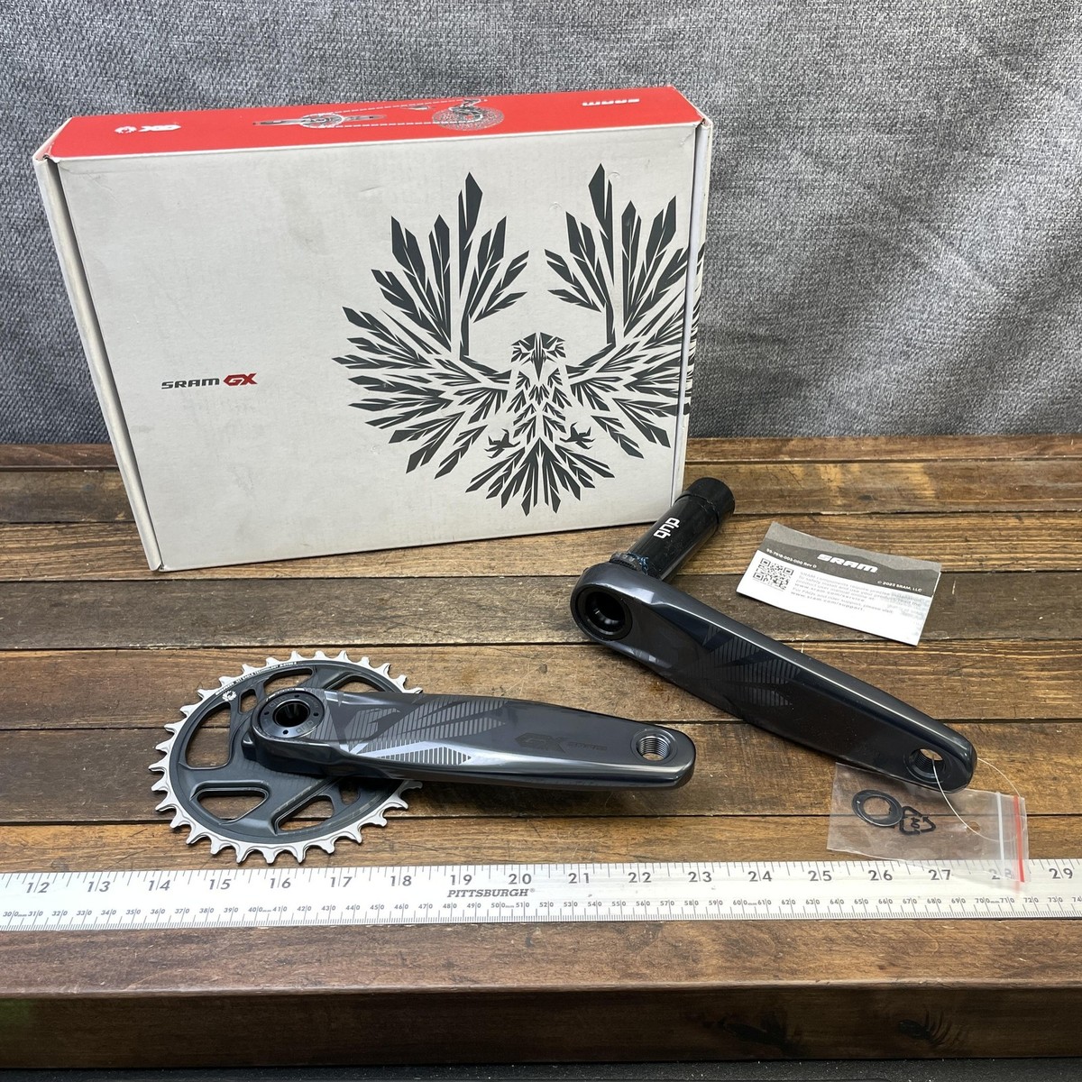 Sram GX クランク チェーンリング　170mm SRAM GX Eagle Crankset 170mm 32T DUB 1x MTB Bike Black Aluminum