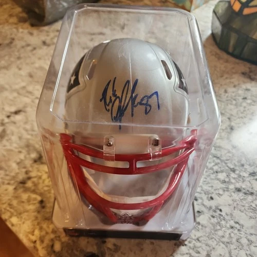 ROB GRONKOWSKI SIGNED AUTOGRAPHED SPEED MINI HELMET NEW ENGLAND PATRIOTS GRONK
