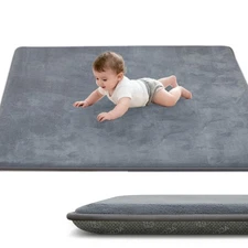 59x79 1.2" Thick Baby Play Mat Non Slip Large Memory Foam Crawing Yoga Mat Rug