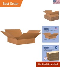 10-Pack Heavy-Duty 26x26x6" Corrugated Boxes - Perfect for Moving Business