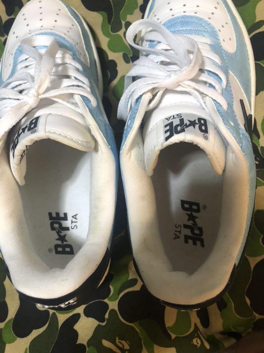 靴 BAPESTA SNAKE SKY BLUE SIZE 9 BAPE Men's 9.0 US Bapesta Snake Sky Blue Sneakers - Size 9