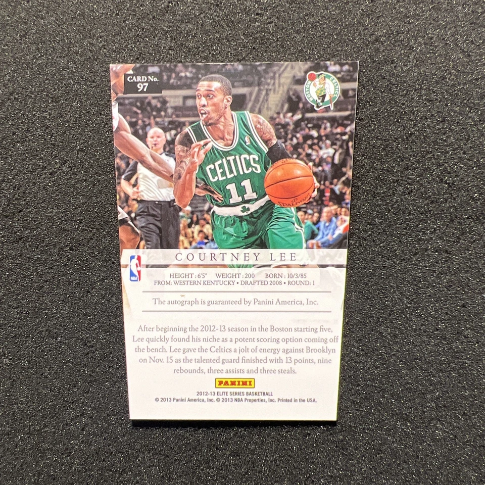2012-13 Panini Elite COURTNEY LEE #97 89/89 Aspirations ROOKIE AUTO - BOSTON - Image 4 of 4
