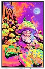 Mushroom Man Blacklight Poster 23 x 35