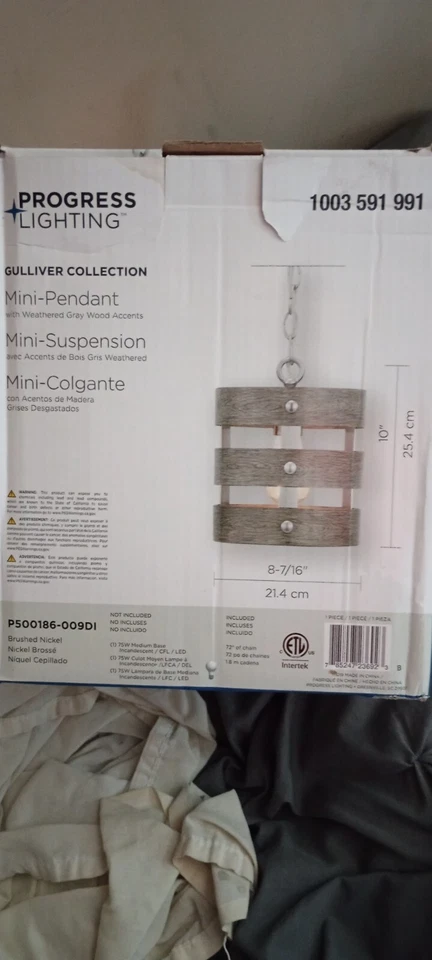 Progress Lighting, Brushed Nickel, Hanging Ceiling Light - Image 2 of 3