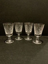 Set 4 Thomas Webb Crystal England Cordial liqueur Schnapps glasses Lot Vintage