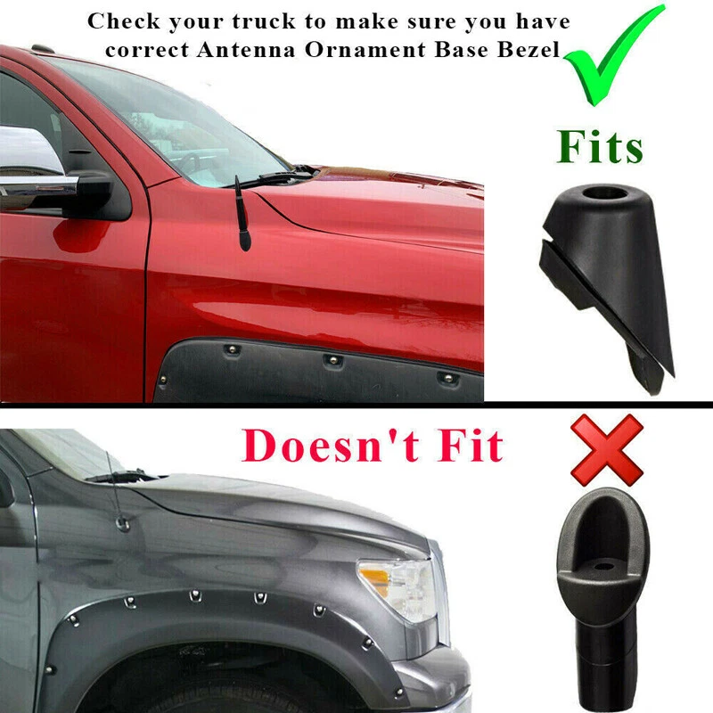 ANTENA BALA NEGRA CALIBRE 50 para CHEVY GMC CAMIÓN SUV SILVERADO SIERRA EE. UU. Foto 4 de 4