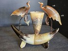Carved Horn Art Birds and Fish — photo 2