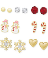 Lily Nily J1745 Girl's Holiday 7 Piece Stud Earrings Set