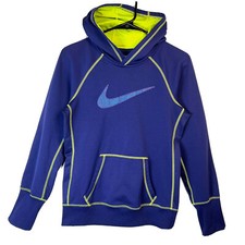 Nike Therma Fit Embroidered Swoosh Purple Pullover Hoodie 516975-422 Women s S