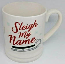 Threshold Coffee Mug Sleigh My Name Target Brand Stoneware Holiday Tea Cup 14 oz