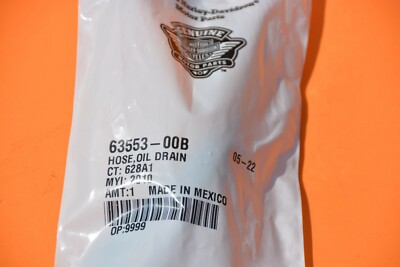 Jona〄 HARLEY NEW OEM Oil Tank Drain Line Hose Softail Heritage Fatboy