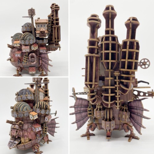 STUDIO GHIBLI Howl's Moving Castle ki-gu-mi Color Version Wooden Puzzle New - Picture 3 of 7