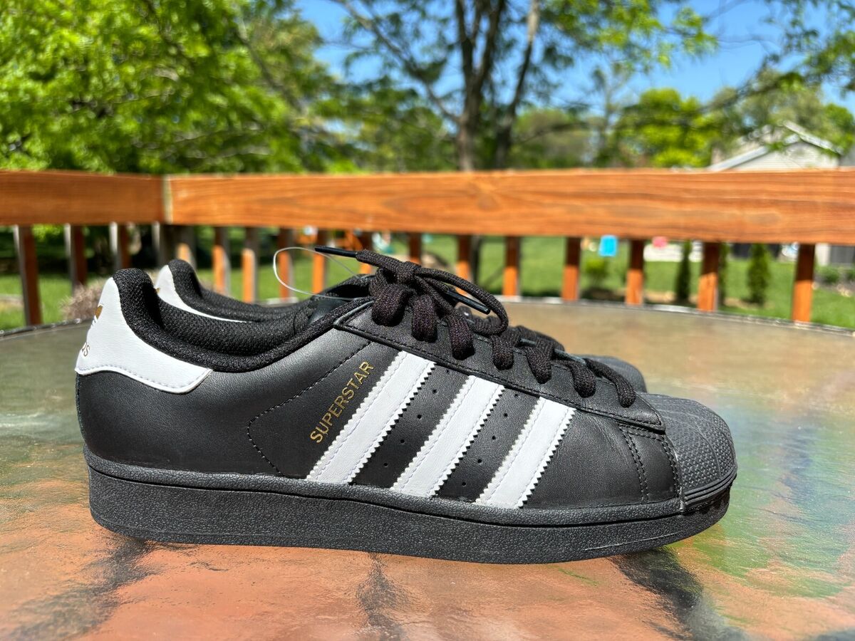 Adidas Superstar Foundation Shoes Sneakers Black White Mens Adidas Superstar Foundation Shoes Sneakers Black White Mens
