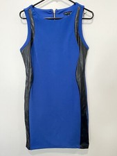 City Triangles Women Junior Blue Black Mini Dress Size 9 Sleeveless Stretch