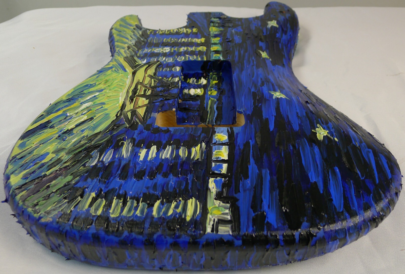 Strat Body 2pcs North American Alder HSS Hand Acrylic Oil Painting ≦3.52Ibs