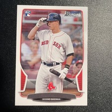 Brock Holt Rookie 2013 Bowman card 217 Boston Red Sox RC. rookie card picture