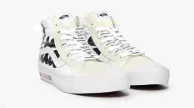 Patta X Vans Vault SK8-HI Reissue VLT LX - White/ Mens Size 12  MEAN EYED CAT 