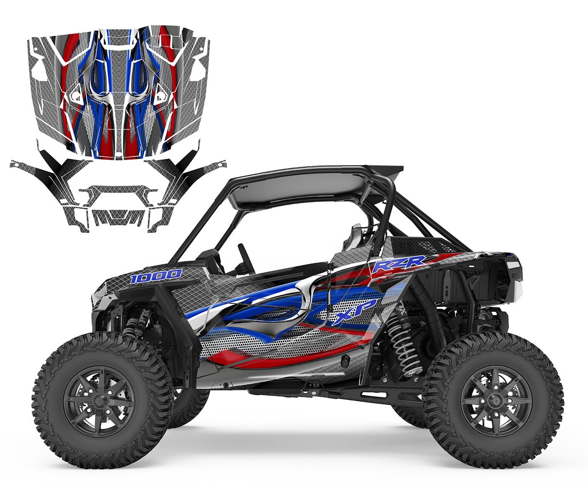 2019 2022 Polaris RZR XP TURBO S graphic wrap kit 24 mil vinyl