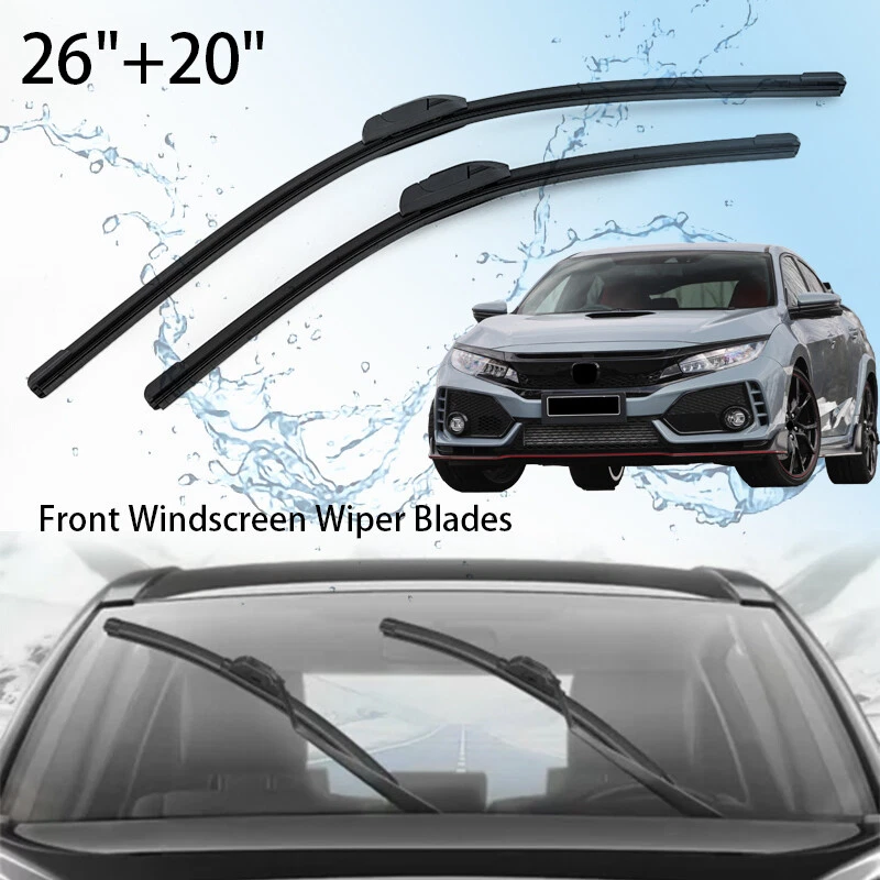 Front Windshield Wiper Blades 26"+20" For Ford Taurus 10-16 Toyota Avalon 05-12 — 第 2/4 张图片