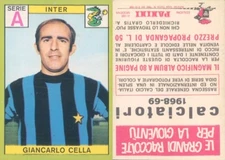 PANINI FOOTBALL FIGURE A-1968/69 *INTER, GIANCARLO CELLA *NEW, PERFECT