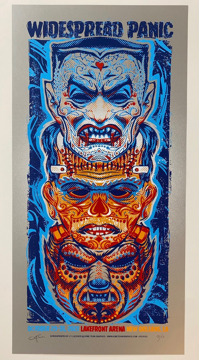 Widespread Panic Halloween New Orleans Poster 21 S/N X/15 Silver