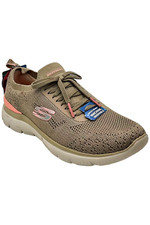 Skechers Summits Vegan Washable Knit Slip-On Taupe/Pink