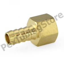 3/8" Hose Barb x 1/8" Female NPT Brass Adapter Threaded Fitting, Fuel/Water/Air
