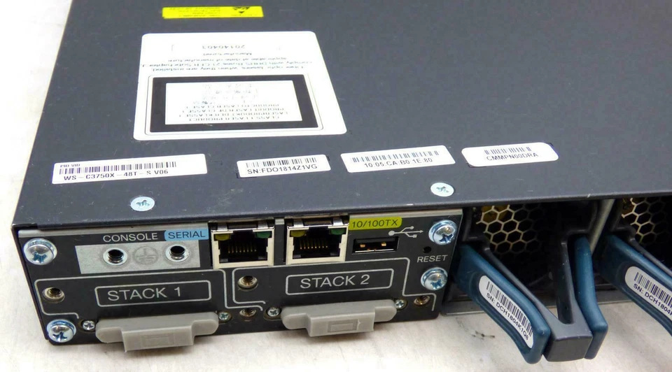 Cisco Catalyst 3750-X WS-C3750X-48T-S  With 1xC3KX-PWR-350WAC - Image 2 of 2