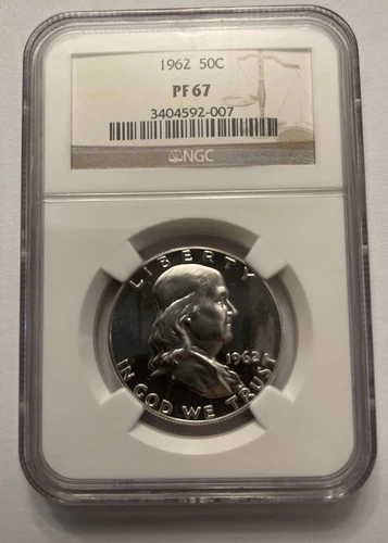 1962 Proof Franklin Half Dollar NGC Certified PF 67