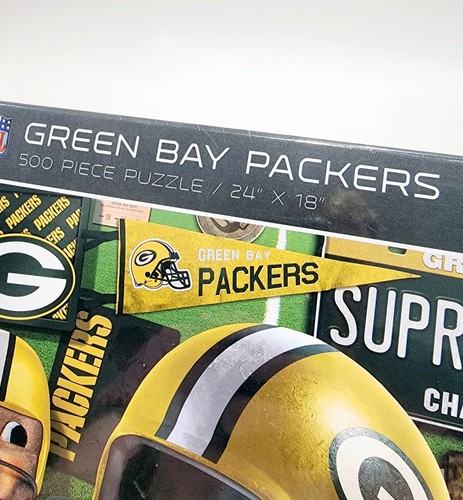 Green Bay Packers NFL Champions 500 Piece Puzzle Football, Go Pack Go, YouTheFan - Picture 2 of 11