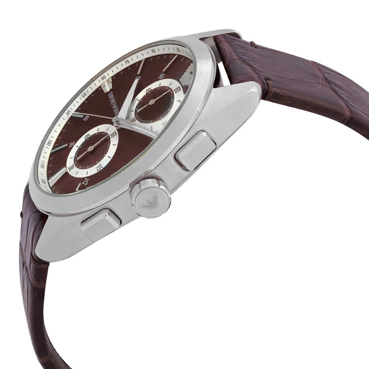 Dial Watch AR11482 Quartz Emporio Brown Men\'s Chronograph Armani eBay |