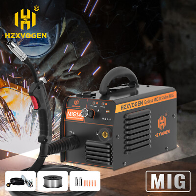 145A 110V 220V Dual Volt Gasless MIG Welder Flux Cored Wire IGBT Welding Machine