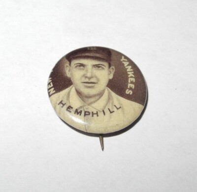 1910-12 Sweet Caporal Baseball Coin Pin Ira Hemphill New York Yankees Near Mint
