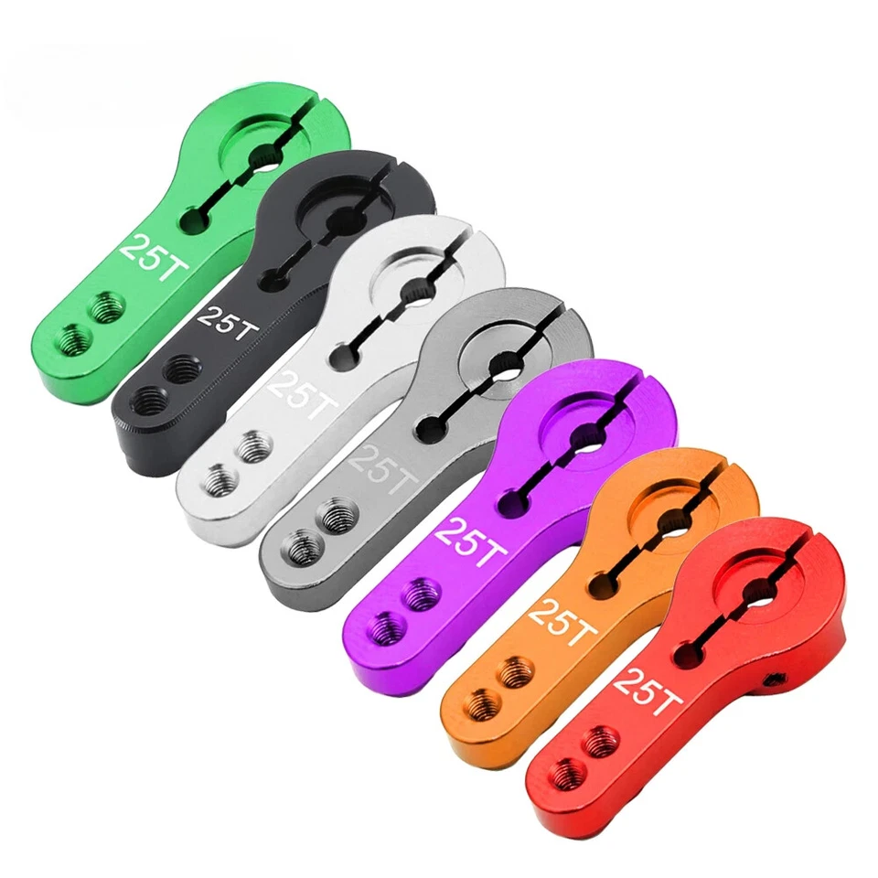 Bocina de brazo servo RC 25T M3 de metal para HL HSP HD Power MG995 AXIAL SCX10 WPL C24 MN Foto 2 de 4