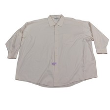ENRO Micro Pima Cotton Polyester Big  Tall Men's Dress Shirt Cream 22 34 35