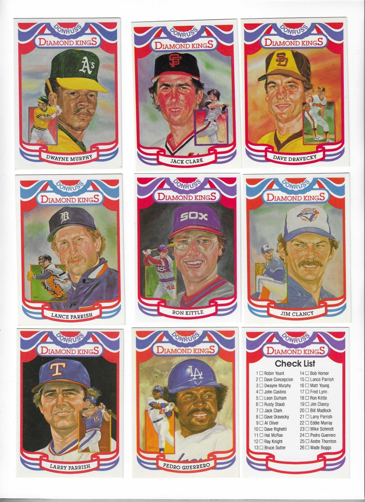 1984 Donruss COMMONS & MINOR STARS U-Pick Big Volume Discounts SET BUILDER HELP