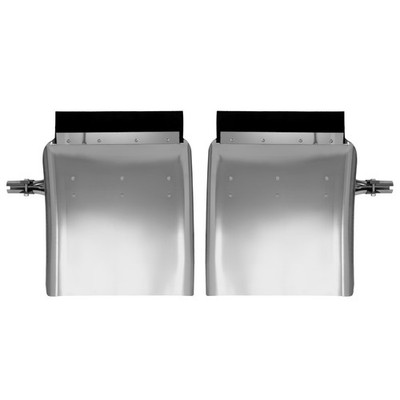 Stainless Steel 27''x24'' Quarter Fender W/Flush Mount Bracket For Semi Truck