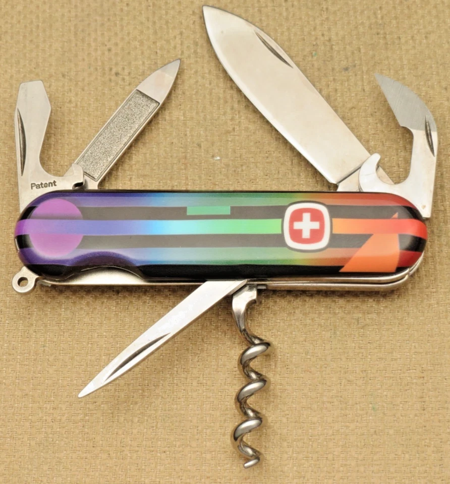 Винтажный 1990-е WENGER швейцарский армейский нож SNIFE - 85 мм командир мистический ручки - Изображение 2 из 4