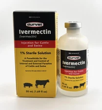 [Durvet]50ML cattle swine treatment control internal external parasite exp 03/27