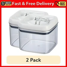 (2 pack) Better Homes & Gardens Canister - 6.2 Cup Flip-Tite® Square Food
