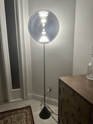 Globe Cone Floor Lamp in Silver by Tom Dixon