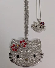 2 Hello Kitty Rhinestone Necklaces