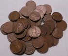1941 P Lincoln Wheat Cent Penny Roll of 50 Circulated Coins
