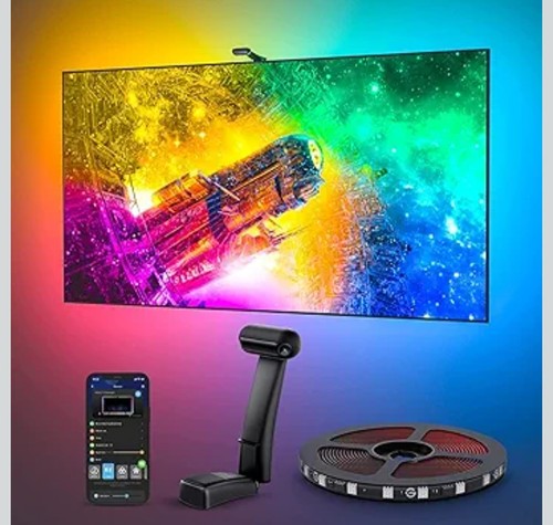 Govee Envisual TV LED Backlight T2 with Dual Cameras, 11.8ft RGBIC Wi-Fi. READ!!