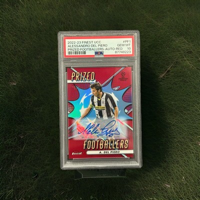 2022-23 Topps Finest UCL Prized Footballers Del Piero Auto Red #1