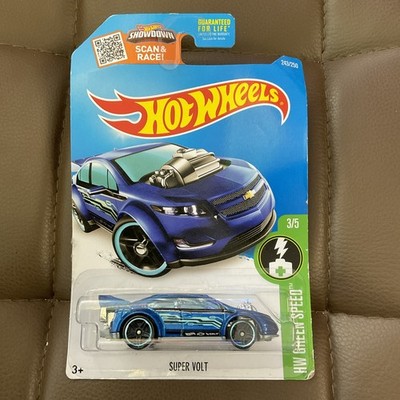 2016 Hot Wheels HW Green Speed Super Volt #243 Blue