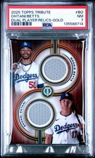 2025 Topps Tribute - Dual-Player Dual Relics Shohei Ohtani, Mookie Betts /75