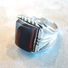 New ListingVintage NOS Wheeler Mfg Mens Montana Agate Sterling Silver Ring size 11.25