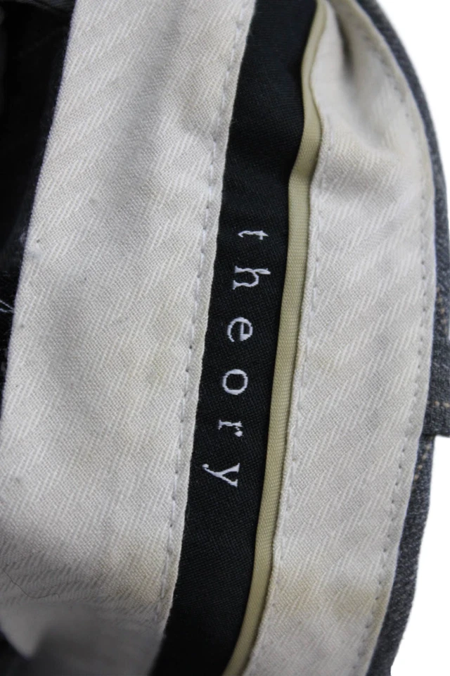 Теория унисекс темно серый Virgin шерсти платье брюки размер 4 - Изображение 4 из 4