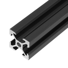 4PCS 2020 Slot Aluminum Extrusion 700mm for 3D Printer Parts CNC, Black
